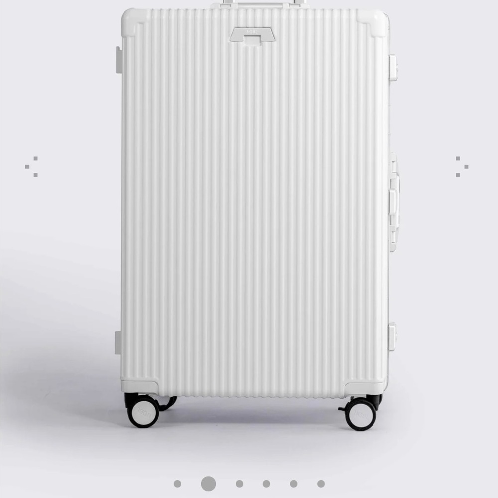 Elegant White Rolling Suitcase